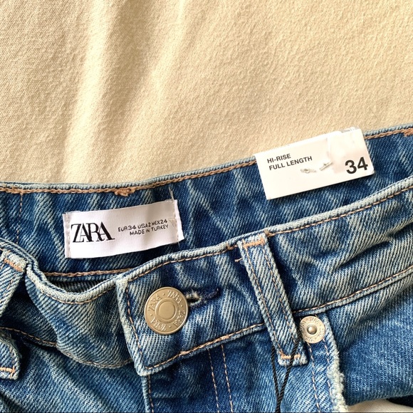 Zara High Waist Wide Leg Jeans - Picture 6 of 11